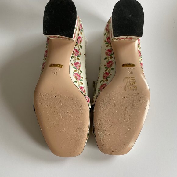 ✨SOLD✨ Gucci Marmont Fringe Loafer Floral/White - Picture 5 of 9